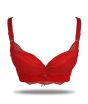 Purple Bag Fancy Soft Padded Wired less Bra For Women Red (OFW0033)