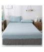 Rainbow Linen Jersey Fitted Bed Sheet Queen Size Light Blue (RHP111)