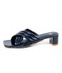 Sage Leather Slipper For Women Navy Blue (840620)