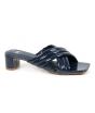 Sage Leather Slipper For Women Navy Blue (840620)