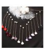 SS Mart Flower Long Tassel Pearl Imitation Earrings For Women