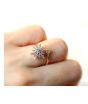 Style Axis Crystal Ring For Women - Golden