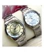 TFH Analog Stainless Steel Couple Watch White