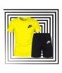 The Smart Shop Nike T-Shirt And Shorts Black / Yellow (STS36)