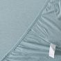 Rainbow Linen Jersey Fitted Bed Sheet Queen Size Light Blue (RHP111)
