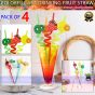 Sasti Market Colorful Art Drinking Fruit Straw Pack Of 4