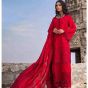 Zainab Chottani Qasr Embroidered Unstitched Chikankari 3 Piece Suit Red (D-08A)