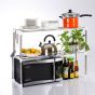 Israr Mall Multi-Function Double Microwave Oven Stand Organizer