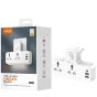 Ldnio 3.4A 3 Ports USB Charger With 2 Universal Socket White (SC2311)